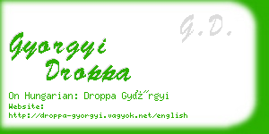 gyorgyi droppa business card